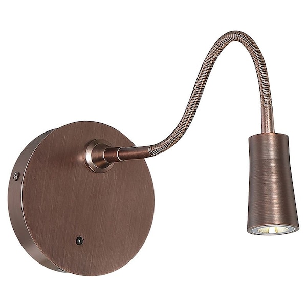 Access Lighting Epiphanie, Gooseneck LED Wall Reading Light, Bronze Finish, Glass 70003LED-BRZ - main
